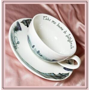 LitJoy Crate Outlander Take Me Home To Lallybroch Sassenach Teacup Saucer Set